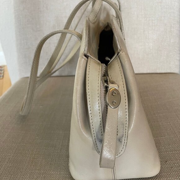 Cream Leather Monsac Handbag - Picture 5 of 8